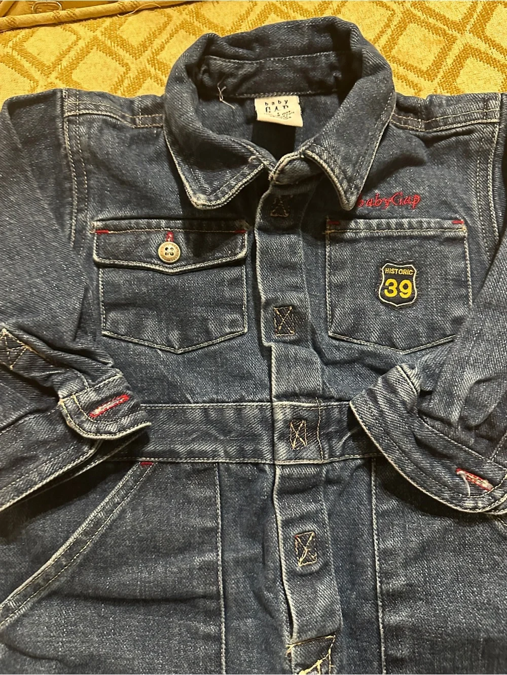 Baby Gap Denim Overalls with Garage Mechanic Theme